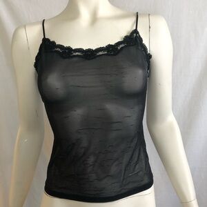 Vintage Women’s  Black Lace Trim Camisole size small
